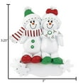 thumbnail image 6 of Personalized Snowman Couple Ornaments 2024 - Christmas Snowman Ornaments Snowboarding Ornaments, 6 of 10