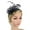 Navy, variant on Tittly Head Scarf Fascinators Hats Women's Elegant Hat Strap Flower Feather Party Hat Hair Clip Headband Accessory Head Scarf Hair Accessories Black One Size
