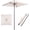 Beige, variant on NurtureTail 5ft Square Patio Umbrella, Outdoor Table Umbrella with 4 Sturdy Ribs, Fade Resistant & Waterproof Canopy, Market Umbrella for Deck, Pool, Backyard, Garden, Beach