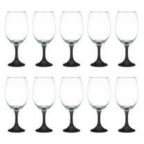 Rioja Grand Wine Glasses 20.75 oz. Set of 10, Bulk Pack - Perfect for Hotel, Bar, Restaurant or Lounge - Black