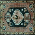 thumbnail image 1 of Ahgly Company Indoor Square Persian Light Blue Traditional Area Rugs, 8' Square, 1 of 4