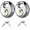 2, variant on BiJun Padlock With Key, Stainless Steel Discus Padlock , suitable for warehouses, garages, lockers, and outdoor use (2 pack)