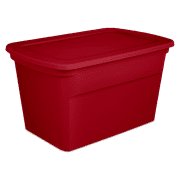 Sterilite 30 Gallon Infra Red Tote Box, 2 Piece