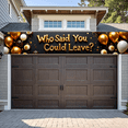 thumbnail image 5 of Glittery Gold Text Who Said You Could Leave Banner Party Background Decorations Farewell Party Decor Happy Moments Photo Props Celebration Event Decorations, 5 of 6