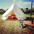 thumbnail image 3 of INTBUYING 16FT/5M Large Camping Tent Camping Hiking Outdoor Waterproof Oxford Canvas Yurt Bell Tent for 8-10 Person, 3 of 13