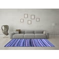 thumbnail image 3 of Ahgly Company Machine Washable Indoor Rectangle Abstract Blue Contemporary Area Rugs, 2' x 3', 3 of 4