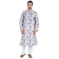 thumbnail image 1 of Atasi Ethnic Long Sleeves Kurta For Menâ€™s Printed Chinese Collar Mens Party Wear, 1 of 7