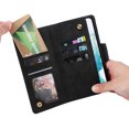 thumbnail image 5 of Allytech Samsung Galaxy A54 5G Wallet Case with Zipper Pocket, Luxury PU Leather Flip Cover with Card Slots & Wrist Strap, Shockproof Kickstand Magnetic Buckle Protective Case for Women Men, Black, 5 of 15