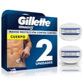 thumbnail image 1 of Cartucho de Rastrillo Gillette Mach3 Cuerpo con Barras de Gel Humectantes, 2 pzas, 1 of 5