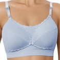 thumbnail image 2 of Taqqpue Pregnant Women's Breastfeeding Bra Solid Color Adjustable Strap Pre Opening Button Breast Feeding Bra Cotton Maternity Sleep Bras, 2 of 4