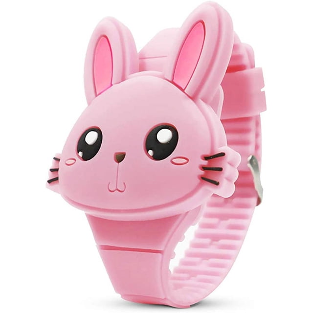 Reloj para niños, Reloj para niñas, Reloj Digital con Forma Linda, Banda de Silicona a la Moda, diseño de Concha, Reloj de Pulsera para niña