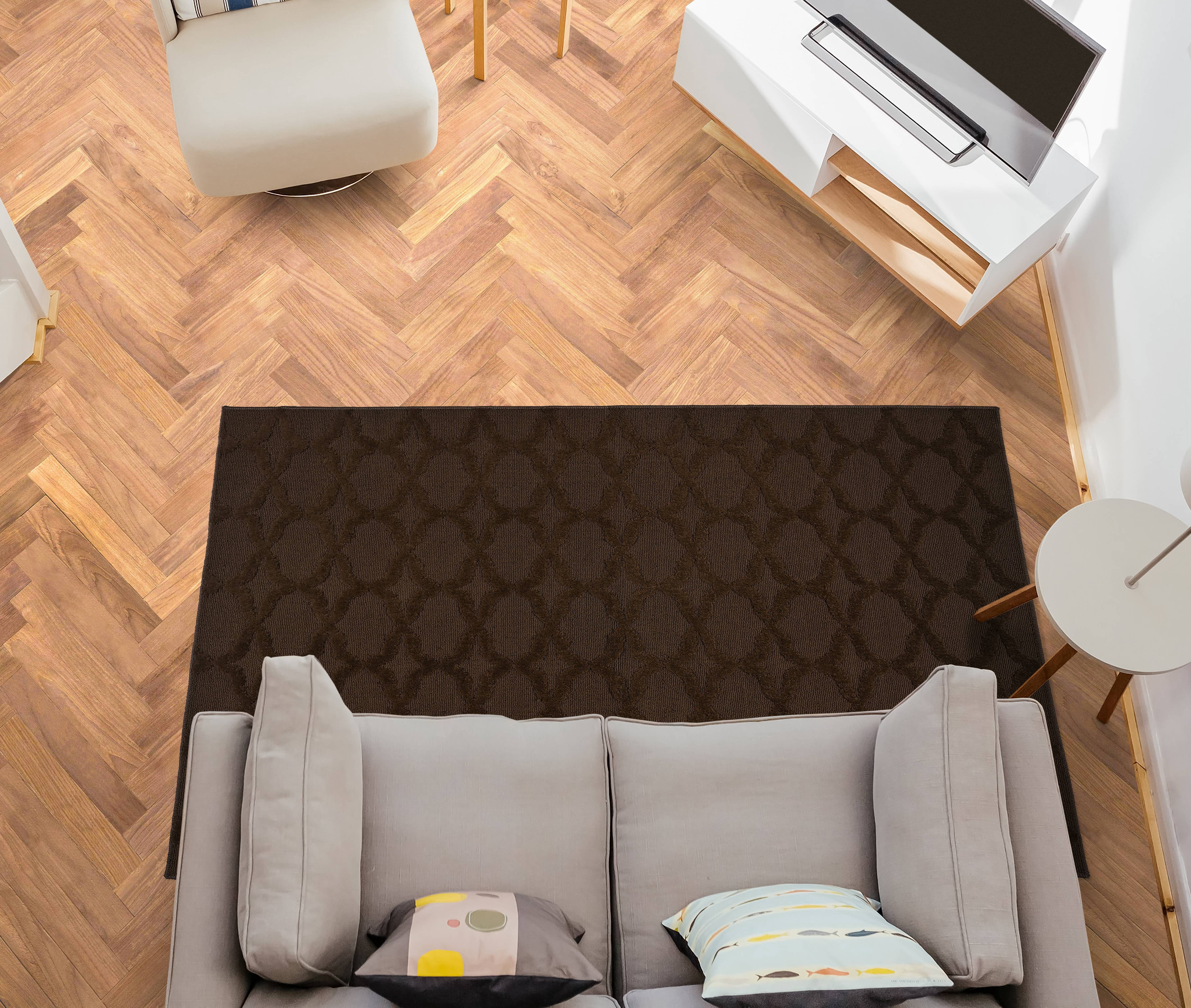 Garland Rug Sparta Mocha Indoor Area Rug, 7'6" x 9'6"
