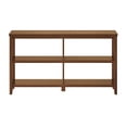 thumbnail image 2 of Contemporary Home Living 54" Walnut Brown Solid 2-Tier Low Horizontal Bookcase, 2 of 4