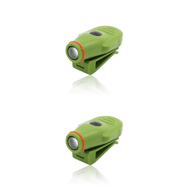 Soidarity Sombreros de luz LED montados en la tapa Lámpara con clip Faros delanteros Actividades Faros Linterna Suministros para lectura Greeb No.01 2piezas Soidarity CBP191986