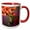 Red/White, variant on 3drose, Ruby Throated Hummingbird, Kentucky - Na02 Aje0274 - Adam Jones, 11oz Two-tone Black Mug