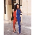 thumbnail image 2 of Womens 2 Piece Outfit Cold Shoulder Zipper up Long Sleeve Jacket and Pants Set Joggers Tracksuits, 2 of 2