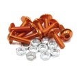 thumbnail image 1 of 10Pcs M6x20 Hex Tornillos Tuercas de Matrícula Carrocería de Moto Coche Aluminio Naranja, 1 of 1