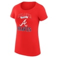 thumbnail image 2 of Women's G-III 4Her by Carl Banks Red Atlanta Braves Super-Slim Fit Lightweight Team Logo Graphic T-Shirt, 2 of 5