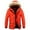 Orange, variant on Gyujnb Jackets for Men,Male Winter Warm Casual Padded Jacket Thickened Mid Length Pocket Design Hooded Collar Padded Jacket,Winter Coats for Men,Size:M