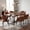 Brown, variant on IZXGS Modern Dining Chairs Set of 6, Upholstered Kitchen Side Chairs with PU Leather and Metal Legs,Gray