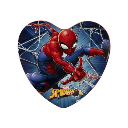 Spiderman Heart Tin with 10 pieces of Chocolate