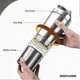 thumbnail image 3 of 700ml + 200ml Stainless Steel Protein Shaker With Stirring Ball Durable Motion, 3 of 5