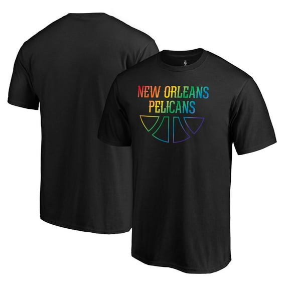 Men's Black New Orleans Pelicans Team Pride Wordmark T-Shirt
