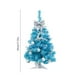 thumbnail image 3 of Uuiauoio 17.72 in Tabletop Christmas Tree Set Blue Artificial Tree with LED Lights, Mini Xmas Tree with Ornaments for Desktop Tabletop Window Walkway Indoor Home Office Party Festival Decor（No light）, 3 of 6