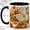 Black, variant on Swan Pumpkin Coffee Mug, Autumn Bird Mug, Ceramic 11 oz