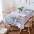 thumbnail image 2 of Snow Winter Christams Tree Frost Deer Tablecloths Waterproof Kitchen Items Coffee Table For living Room Home Decor Dining Table, 2 of 7