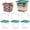 White and Green, variant on 8 Pack 4 Qt Clear Food Storage Container with Handles and Lid Commercial Grade Square Food Containers with Lids Polycarbonate Storage Container for Home Kitchen Restaurant (White and Green)