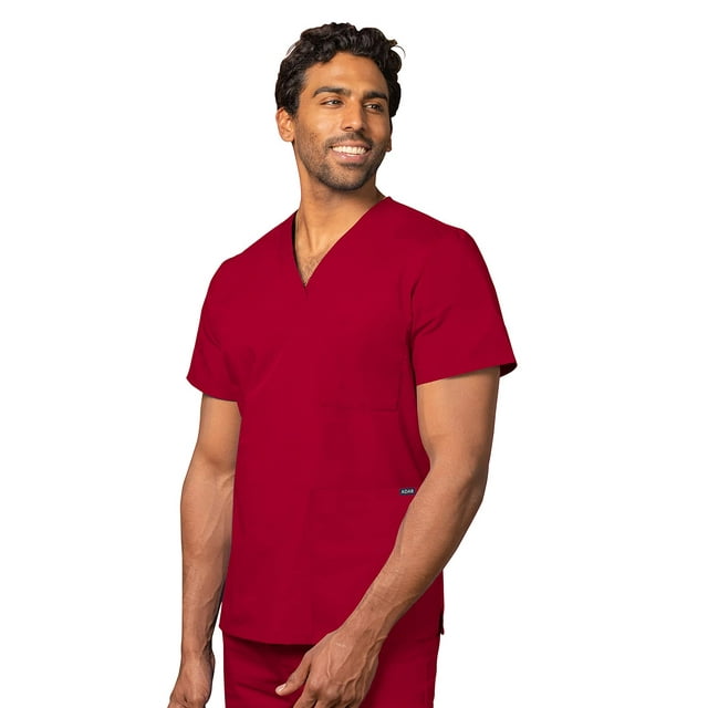 Adar Universal Unisex Scrub Set - Unisex V-Neck Scrub Top & Tapered Drawstring Scrub Pants