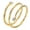 Gold, variant on Women's Stainless Steel Double Band Spiral Rings Adjustable Open Coil With Cubic Zirconia Ends Multifunctional Thumb Wrap Band,Unique Personality Jewelry Gold Size 5