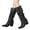 Black, variant on Leather Knee High Cowboy Boots for Women Block Heel Pointed Toe Vintage Buckle Strap Long Fall Boots Two Ways Wear Ankle Boots Black Size 7.5