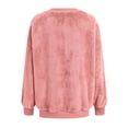 thumbnail image 5 of WREESH Womens Oversized Sweatshirts Solid Fuzzy Fleece Pullover Long Sleeve Crewneck Furry Blouses Winter Thicken Warm Coat Tops Pink, 5 of 5