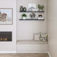 thumbnail image 5 of Ballucci 48" Floating Shelves, 2-Pack Wood Wall Shelf Set with Invisible Brackets, 8" Deep, Black, 5 of 9