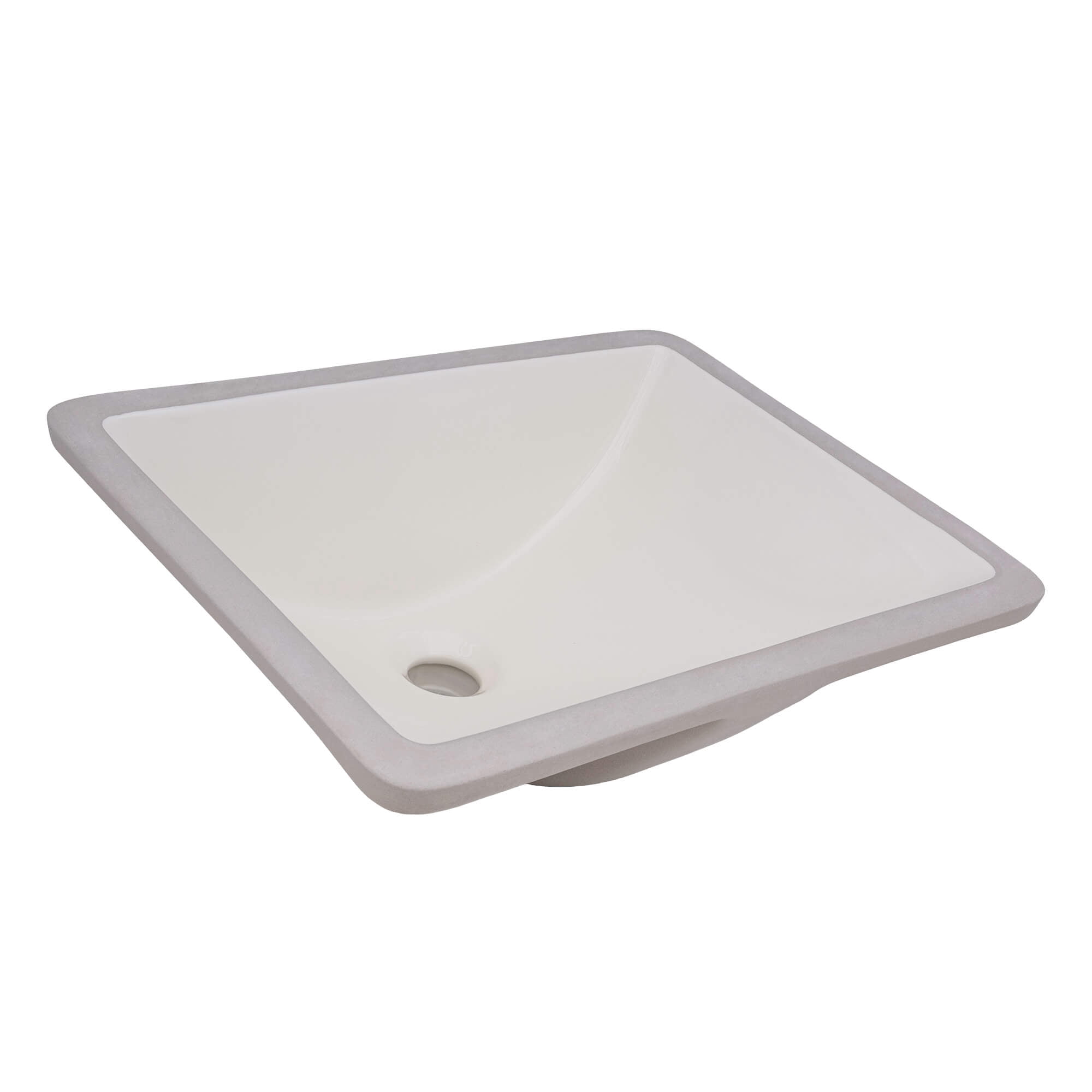 Ruvati RVB0720BK 18 x 13 in. Undermount Rectangular Porcelain Ceramic Bathroom Sink with Overflow, Black