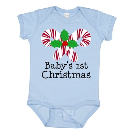 

Inktastic Baby s 1st Christmas Candy Canes Boys or Girls Baby Bodysuit