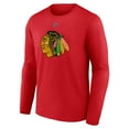 thumbnail image 2 of Men's Fanatics Connor Bedard Red Chicago Blackhawks Authentic Stack Name & Number Long Sleeve T-Shirt, 2 of 3