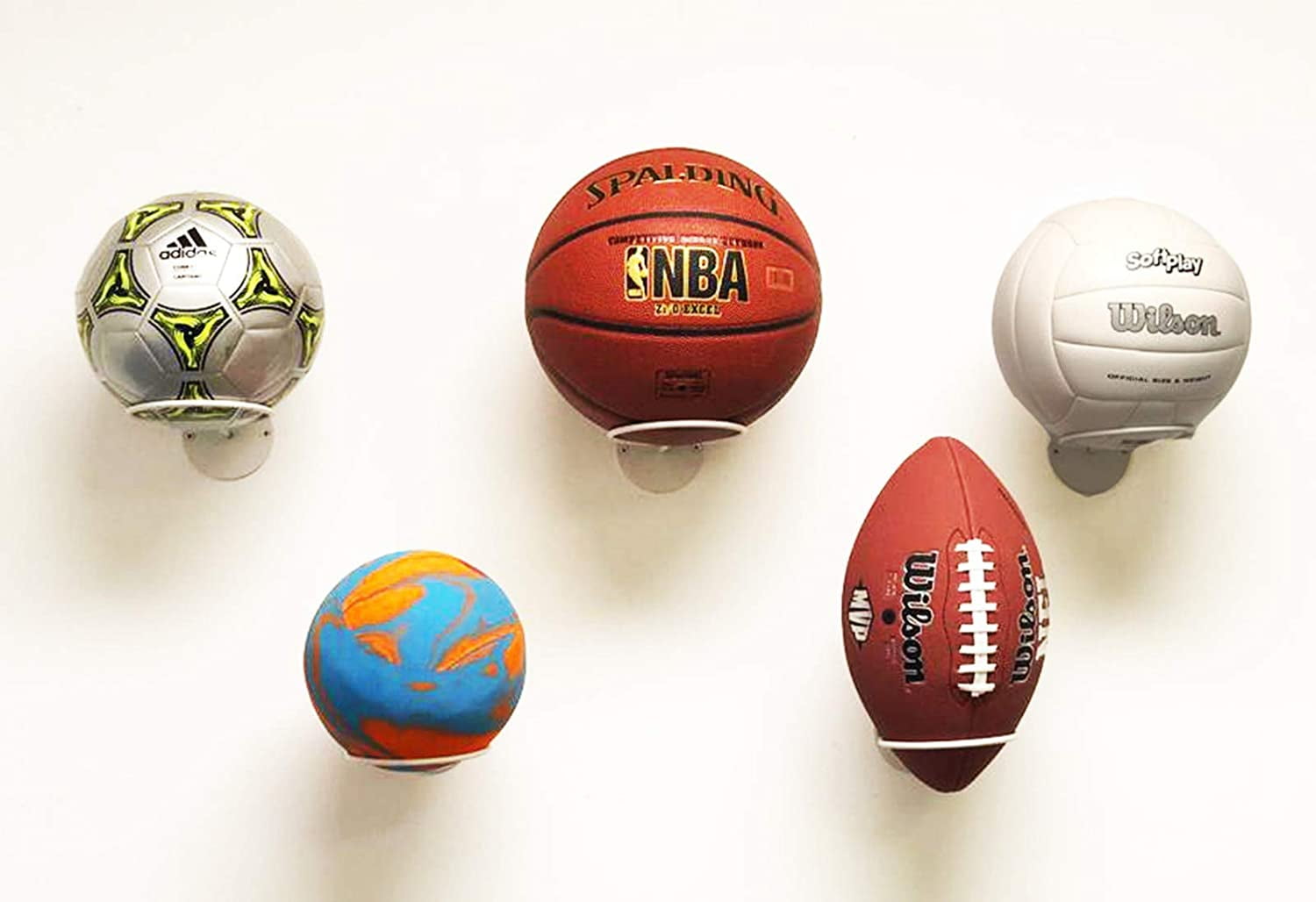 DECOMIL Universal Ball Rack Holder – Space Saver Wall Mount Display ...