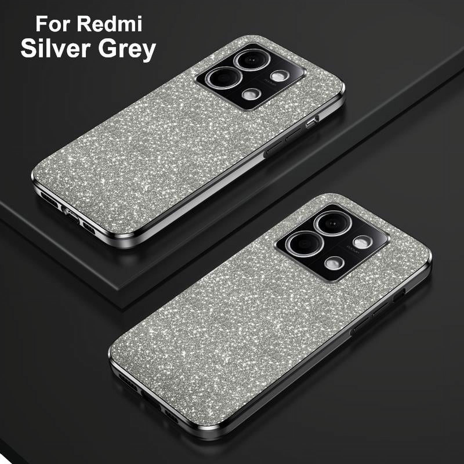 6D Electroplated Glitter Phone Case For Xiaomi Redmi Note 12 13 Pro Plus 5G 12s 11s 12C 13C Note 8 9 10 11 Pro 4G 5G Clear Cover Silver grey Redmi 13C Walmart