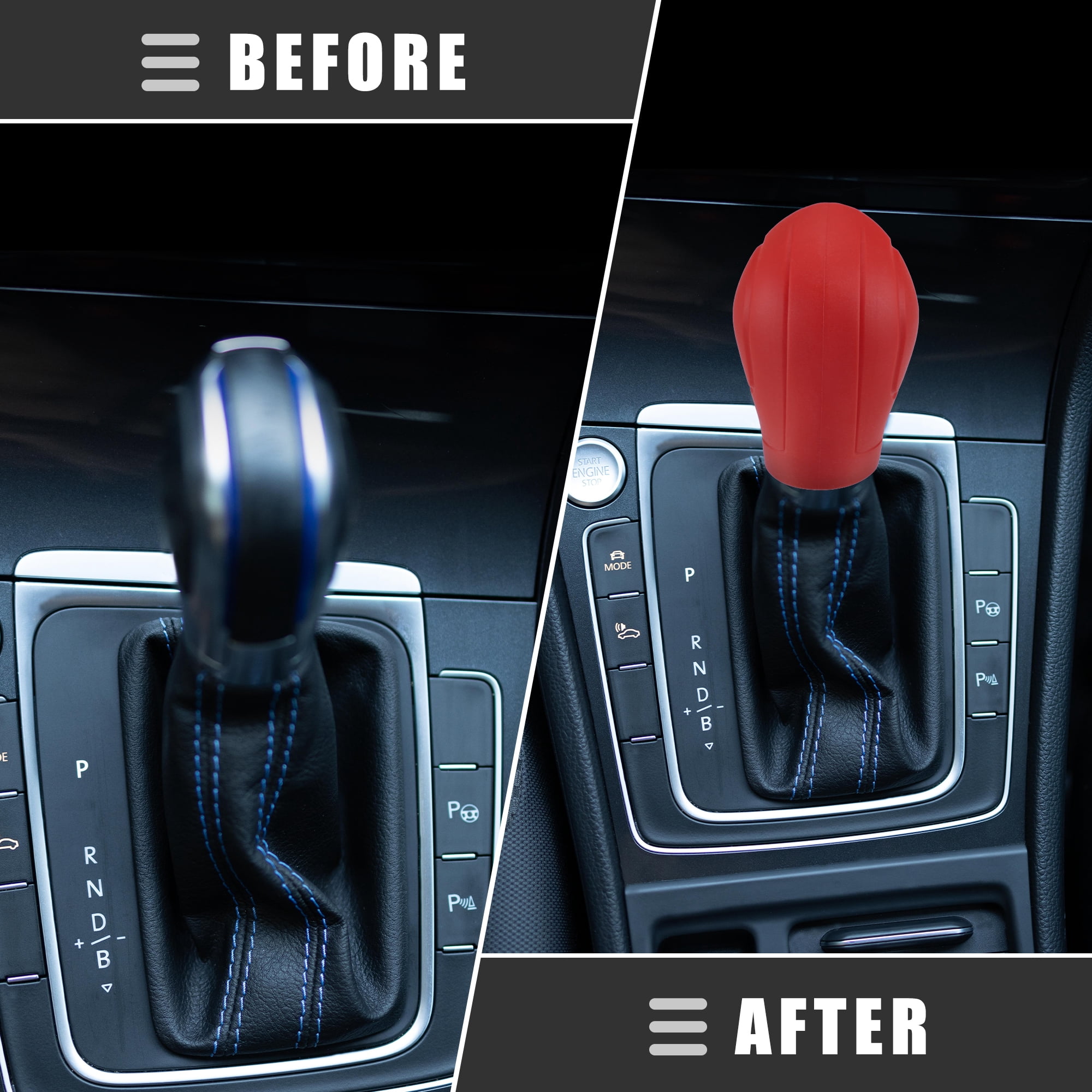 Unique Bargains Universal Car Gear Shift Cover Comfortable Handbrake Shifter Cover Red