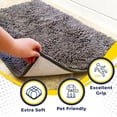 thumbnail image 2 of Muddy Mat® | Super Absorbent Door Mat Indoor, Microfiber Quick Dry Chenille Entryway Rug, Non-Slip Front Door Mat, Indoor Mats for Entryway, Machine Washable Pet Rug, Grey 24"x72", 2 of 6