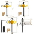 thumbnail image 3 of MesaSe 1/4 Inch Shank Rabbet Router Bit Set Wood Rabbeting Router Bit with 6 Interchangeable Bearings, 3 of 10