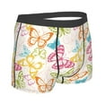 thumbnail image 2 of KLL Retro Colorful Butterfly Men's Cotton Boxer Briefs Underwear-Small, 2 of 8