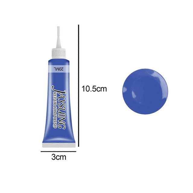 Crema reparadora de color para cuero Jaysuing, para bolsos de cuero, zapatos de cuero, reparador de rayones, crema reparadora de color para renovación de cuero de sofá - Azul