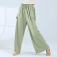 thumbnail image 2 of Loose Pants for Women Womens Plus Size Pants Women's Casual Solid Pants Comfor table Elastic High Waist Wide Leg Casual Length Pants, 2 of 7