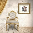 thumbnail image 3 of Fab Funky 32x26 Gold Ornate Wood Framed with Double Matting Museum Art Print Titled - Dinner Dogs, Mutts, 3 of 4