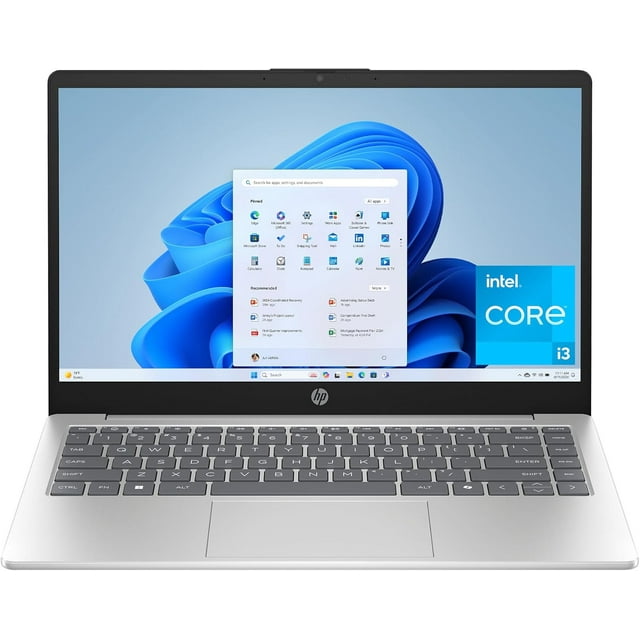 HP Ordinateur Portable 14 Pouces HD, Intel Core i3-N305, 16 Go DDR4 RAM, 256 Go PCIe NVMe SSD, Intel UHD Graphics, Écran Anti-Reflets, Windows 11 Famille, Wi-Fi 6, Argent Naturel