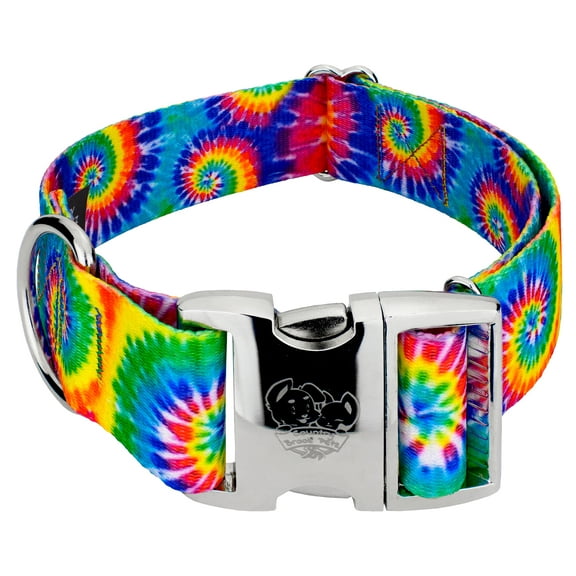Country Brook Petz® 1 1/2 inch Premium Classic Tie Dye Dog Collar, Medium